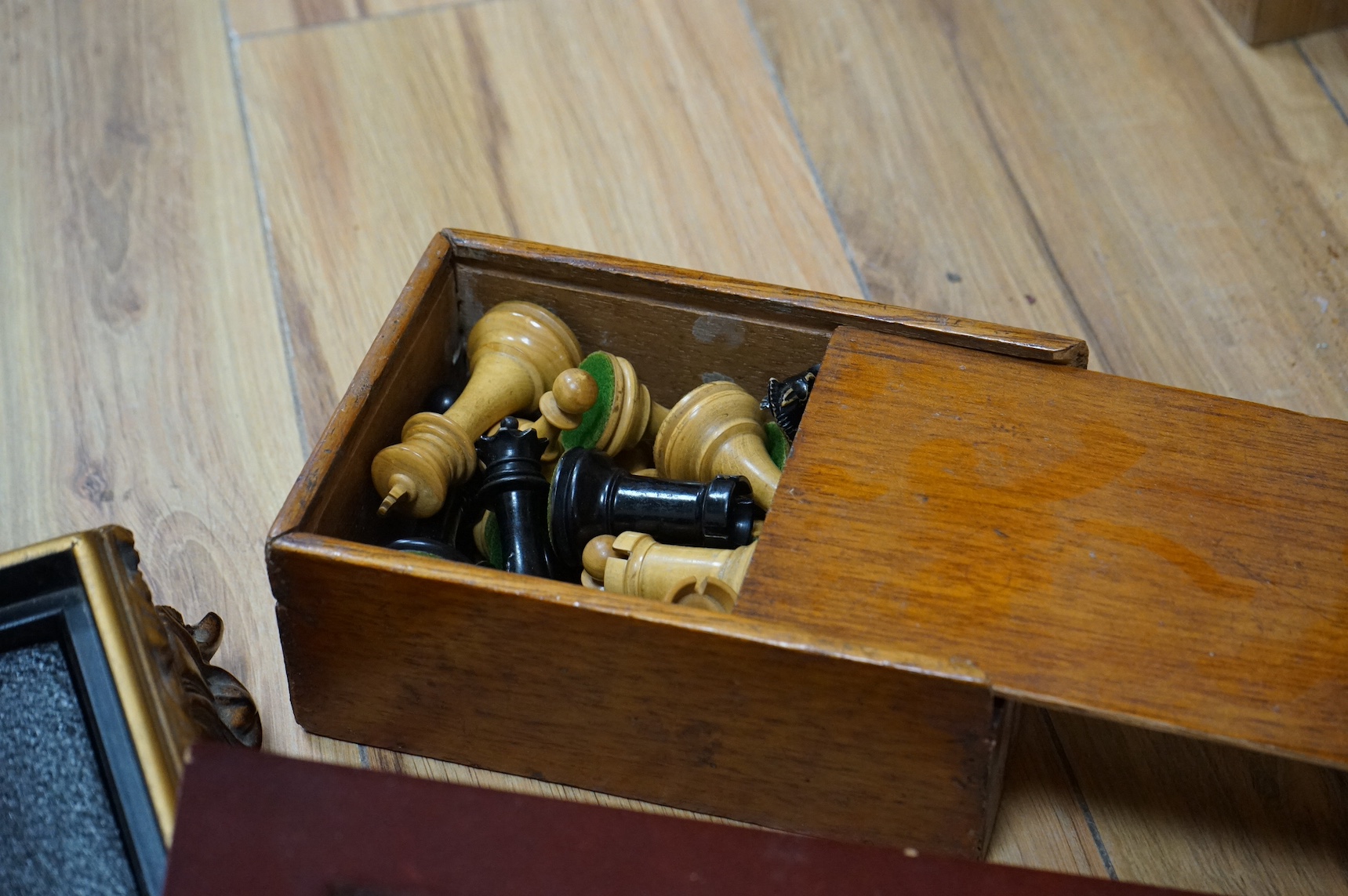 A collection of various chess boards, chess timers and pieces, etc. Condition - varies
